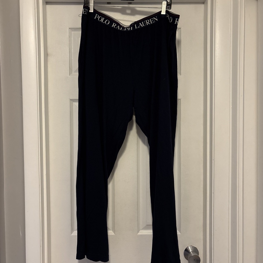 Polo Ralph Lauren Men's Navy Blue Pajama Pants Sz 2XL Modal Waistband Red Pony